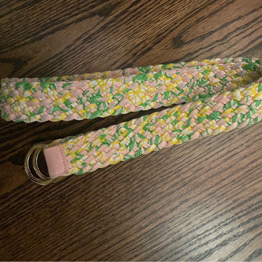 Lilly Pulitzer Colorful Woven Belt with Gold Buckle